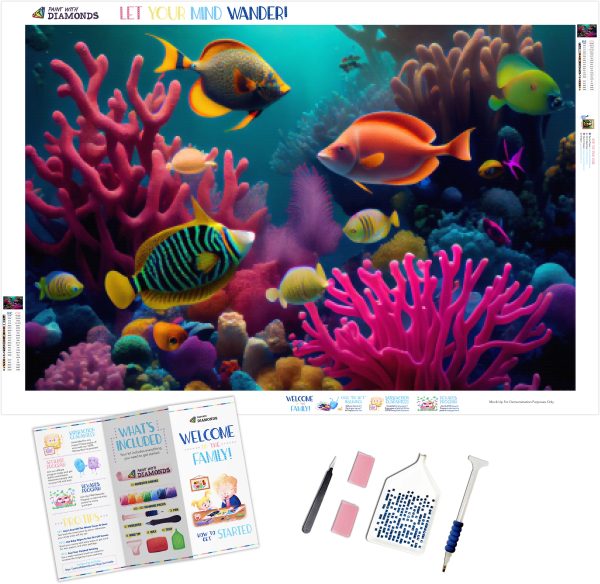 Coral Reef Teaming With Colorful Fish Sale