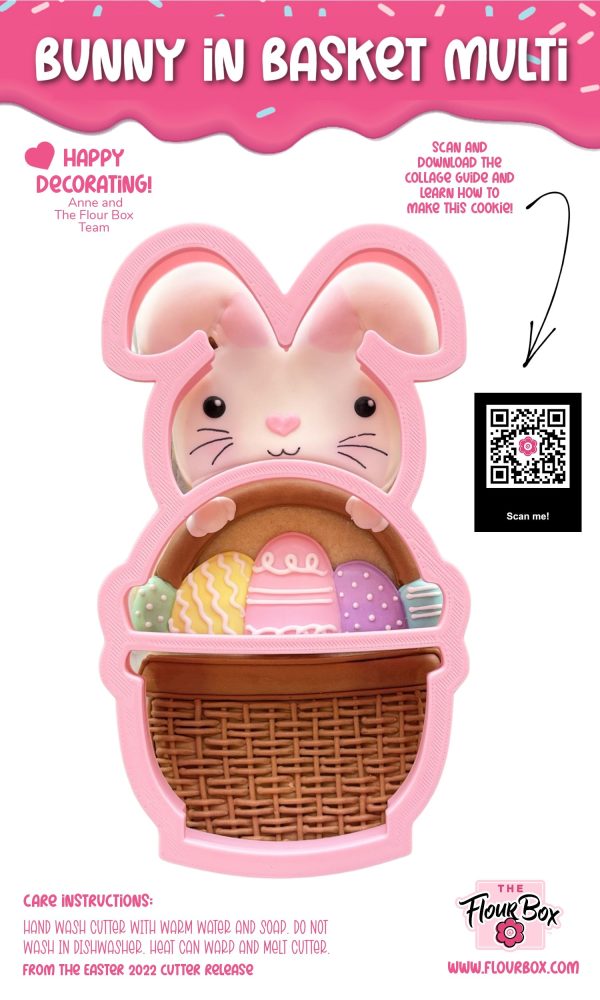 Bunny in Basket 3-in-1 Multi-Cookie Cutter Online Sale - Image 2